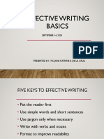 Effective Writing Basics