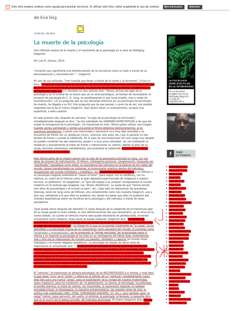 La Muerte de La Psicologia | PDF | Dialéctico | Carl Jung