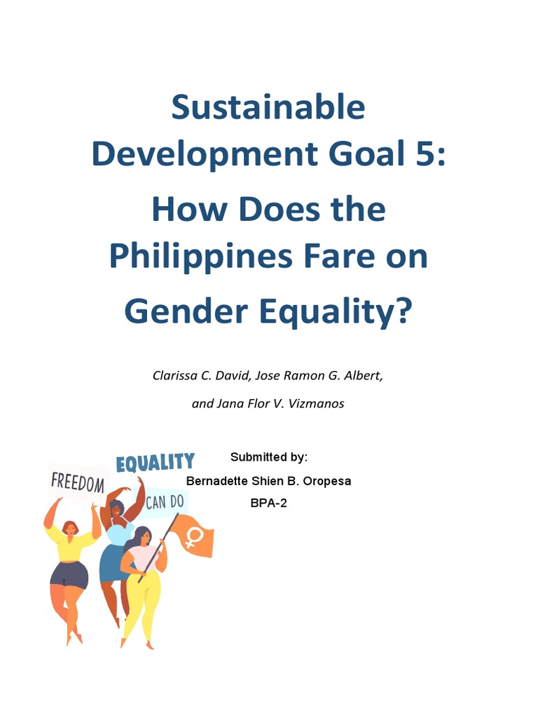 Philippines' Gender Equality Progress Report | PDF | Woman | Gender ...