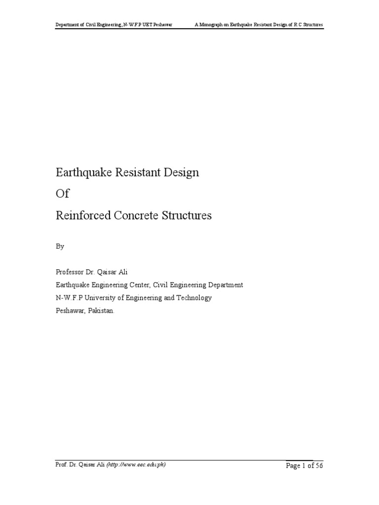 L6-Introduction-to-EQ-Resistant-Design-RC Structures | PDF