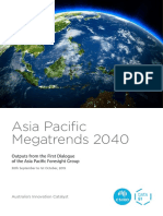 Asia Pacific Megatrends 2040: Outputs From The First Dialogue of The Asia Pacific Foresight Group