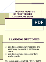 Methods of Analysis of Prestressed Continuous Beam: /contd