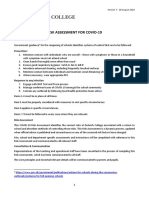 Risk Assessment for COVID-19