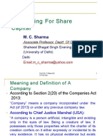 Accounting For Share Capital: M. C. Sharma