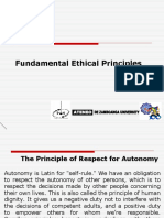 Fundamental Ethical Principles and Three Friends Secret