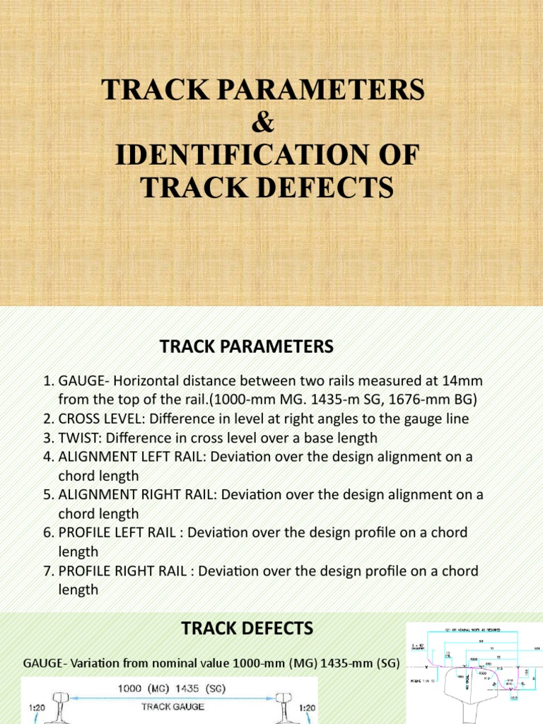 Day-2 Session-2 TRACK PARAMETERS | PDF | Track (Rail Transport ...
