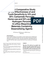 Clinical study compares effectiveness and tooth sensitivity of home-use and in-office bleaching materials