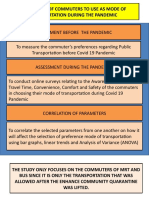 Preference of Commuters To Use As Mode of Transportation During The Pandemic