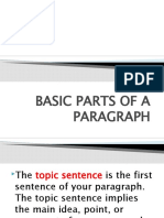 Basic Parts of A Paragraph