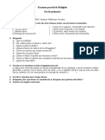 Examen Parcial de Religión