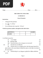 Physics S3 Exam 2025 | PDF | Force | Voltage
