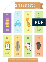 Letter C Flash Cards 2x3 PDF