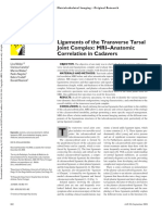 Ligaments of The Transverse Tarsal Joint Complex: MRI-Anatomic Correlation in Cadavers