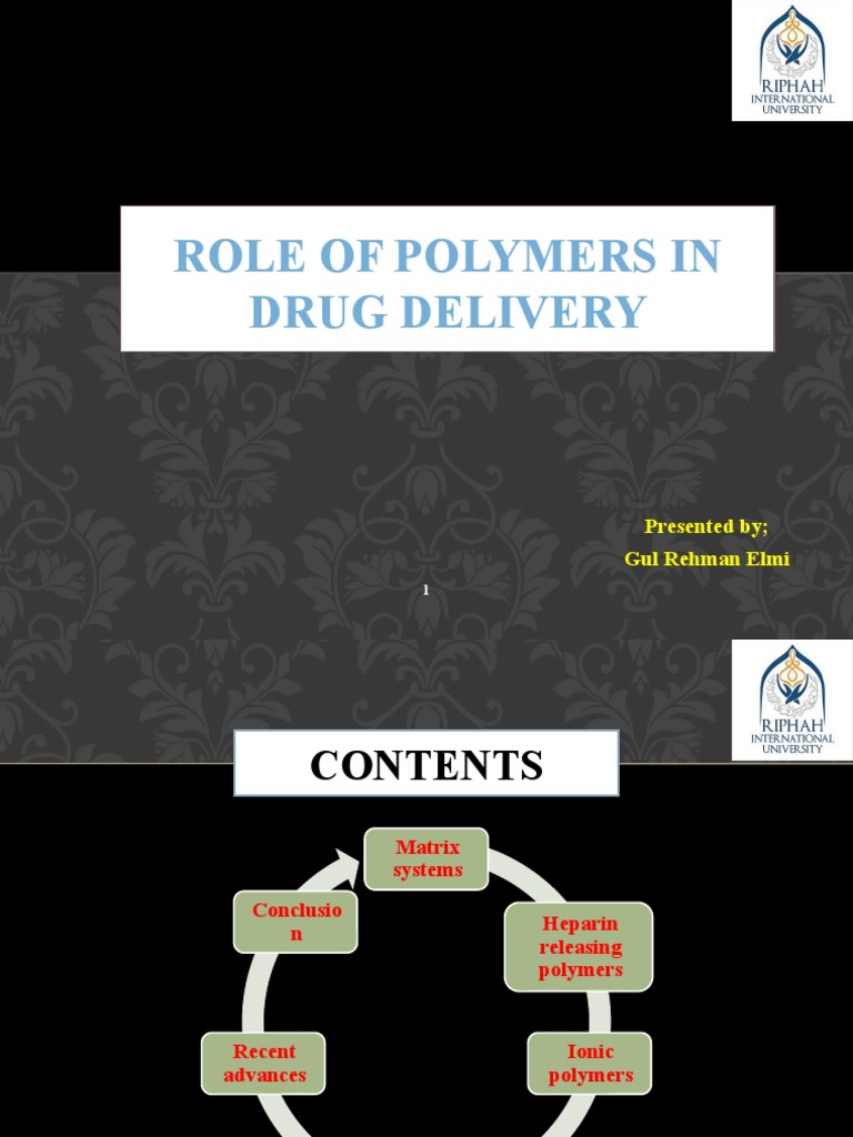 Polymers in Drug Delivery Systems | PDF | Ion Exchange | Polymers
