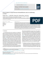 Recent Progress in Liquid Desiccant Dehumidification - 2020 - Energy and Built PDF