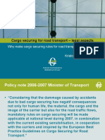 Cargo Securing For Road Transport - Legal Aspects