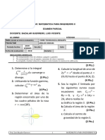 Matemática para Ingenieros II - Examen Parcial Resuelto