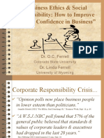 Business Ethics & Social Responsibility: How To Improve Trust & Confidence in Business