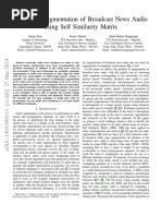 Automatic Segmentation of Broadcast News Audio Using Self Similarity Matrix