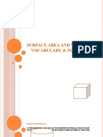 Surface Area and Volume Vocabulary & Formulas