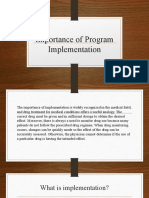 Importance of Program Implementation