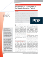 Management of Osteoarthritis of The Knee in The Active Patient