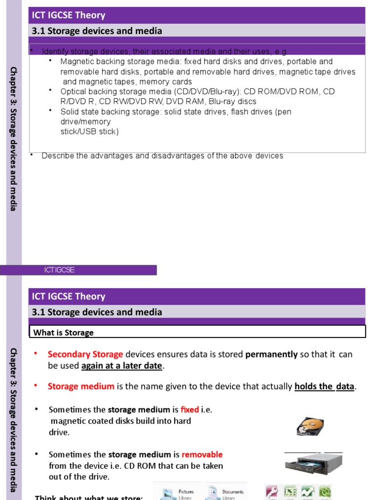 3.1 Storage Devices and Media PDF Computer Data Storage Usb Flash