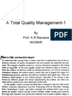 A Total Quality Management-1: by Prof. K.R.Ramana Nicmar