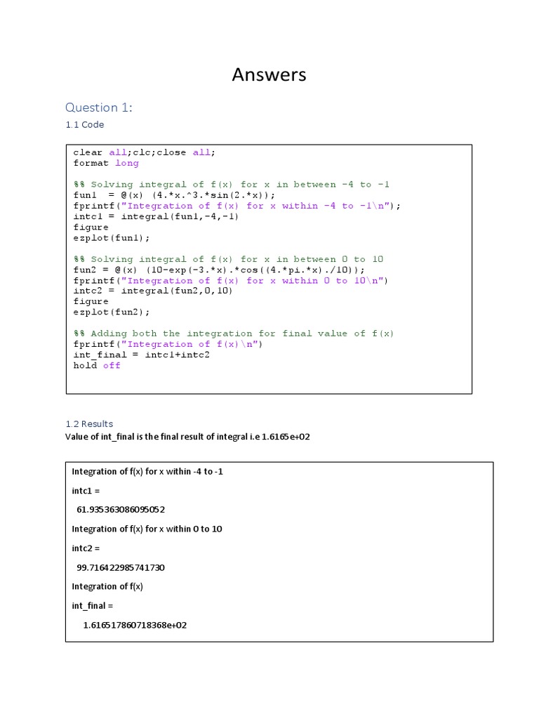 Solving Integrals and Analyzing RC Circuits PDF