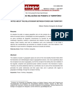 Notas Sobre As Relações de Poder e o Território