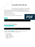 How To Use Spell Check With Vim PDF