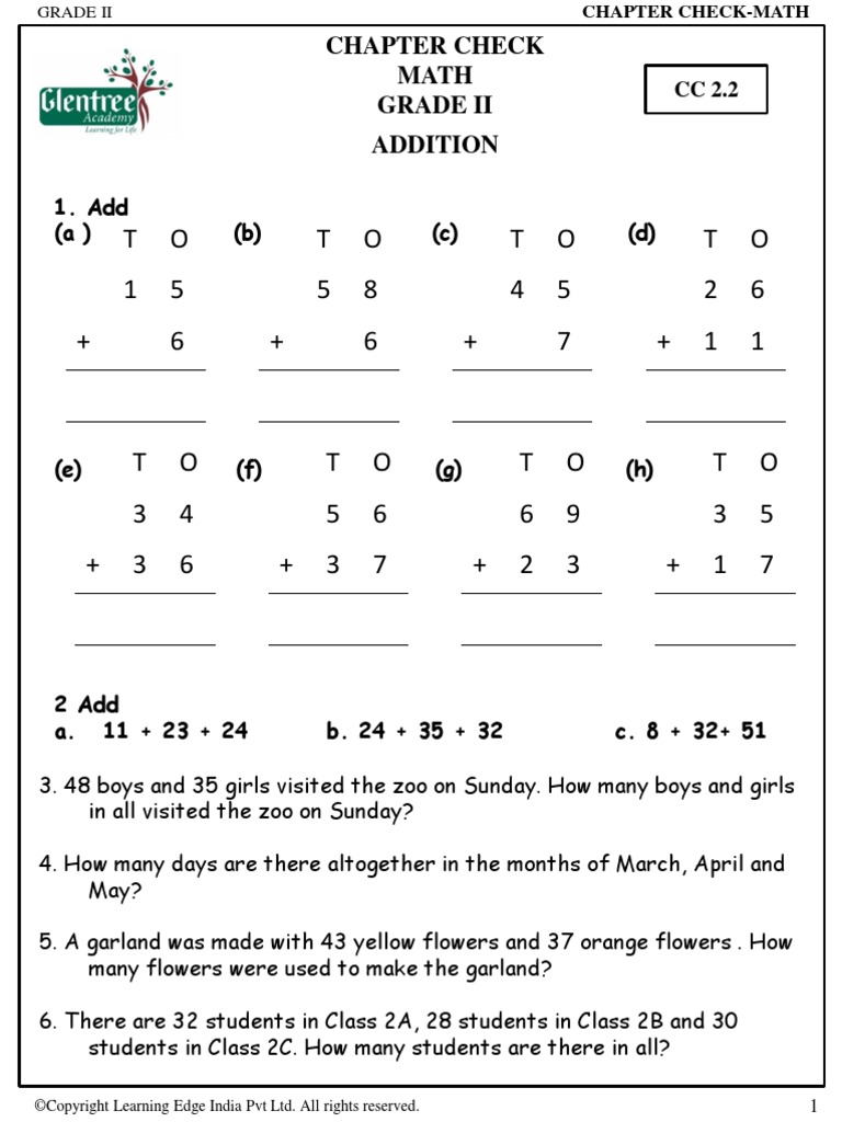 T O 1 5 + 6 T O 5 8 + 6 T O 4 5 + 7 T O 2 6 + 1 1: Chapter Check Math ...