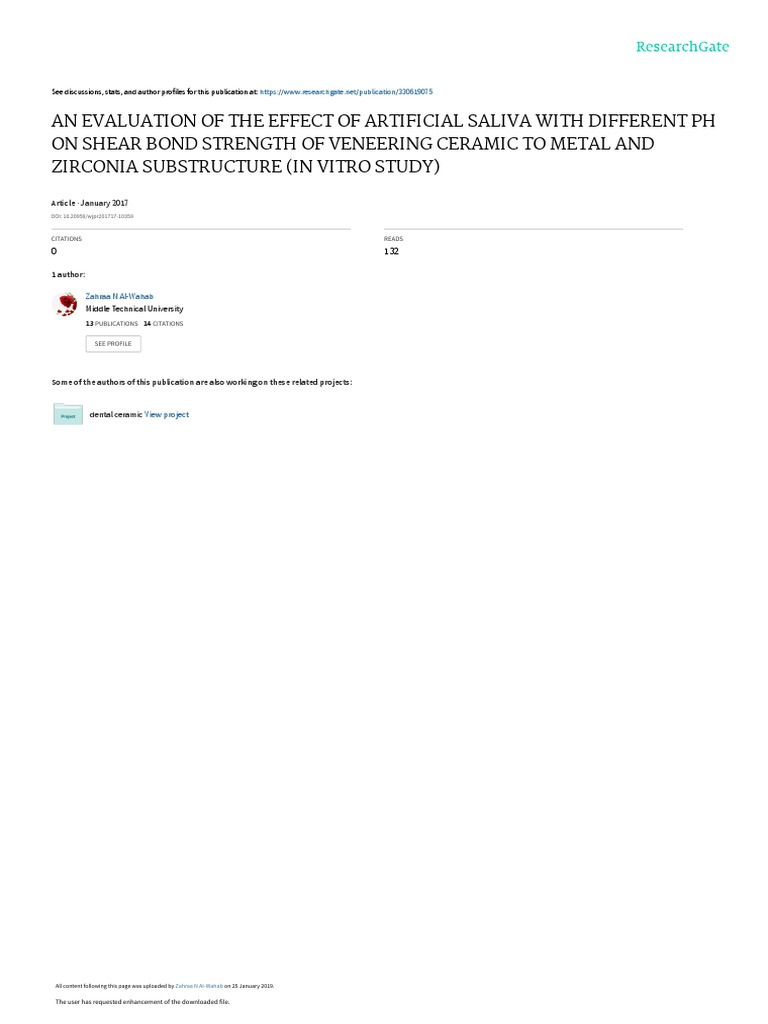 Article WJPR 15135744041 | PDF | Ceramics | Zirconium Dioxide