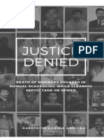 Report Justice Denied Death of Workers Engaged in Manual Scavenging While Cleaning The Septic Tank or Sewer2