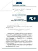 Ley del Gobierno de Andalucía: regulación de la Presidencia y el Consejo