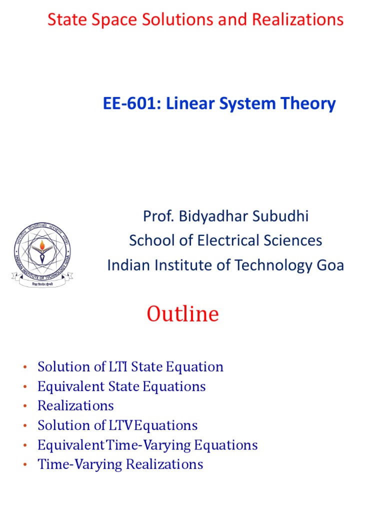 State Space Solutions in Linear Systems | PDF | Eigenvalues And ...