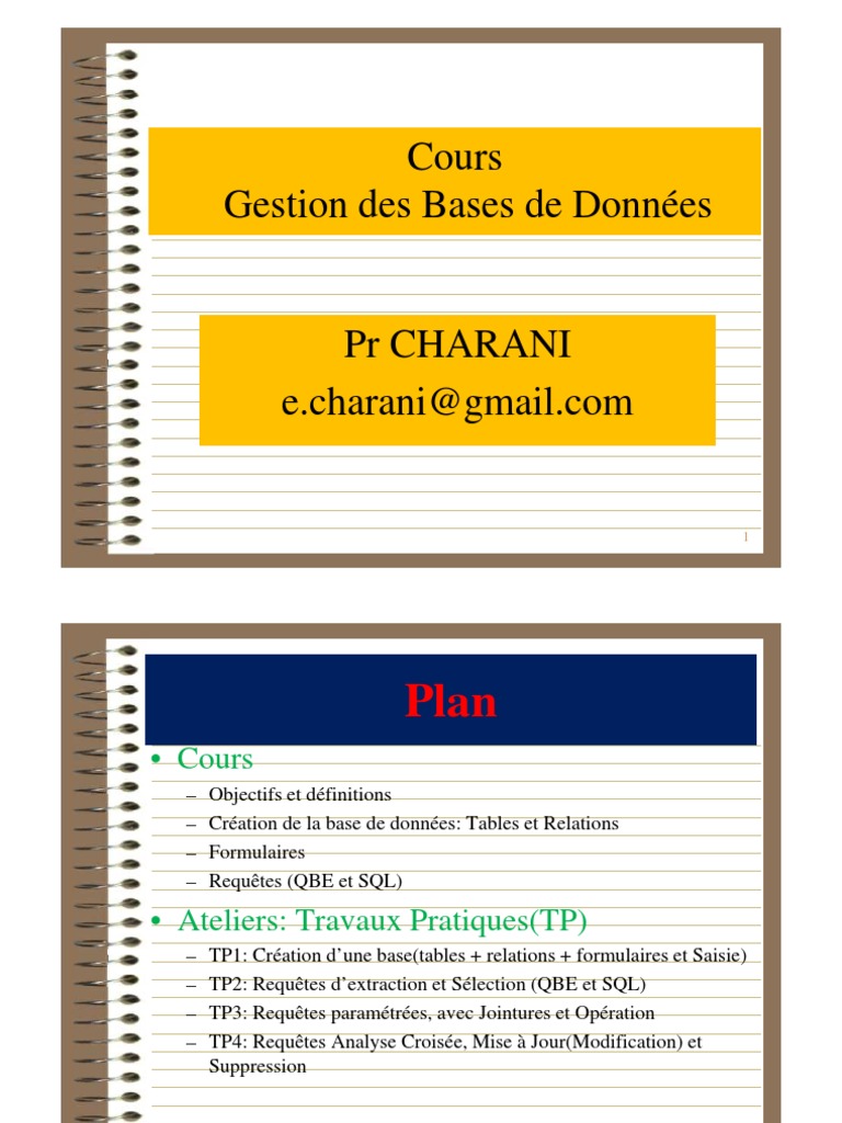 Cours de Gestion des Bases de Données | PDF | Base de données ...