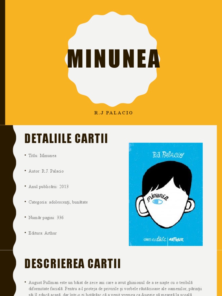 Minunea de RJ Palacio | PDF