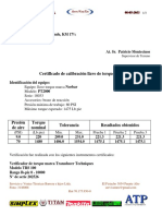 Tabla de Torque Norbar PT2000