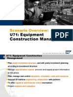 Scenario Overview:: Equipment Construction Management