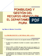 Disponibilidad y Gestión de Los Recursos Hídricos en El Dpto. de Piura - I