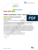 VCE Further Mathematics 2020: Written Examinations 1 and 2 - End of Year