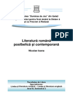 Literatura Romana Postbelica - Nicolae Ioana PDF