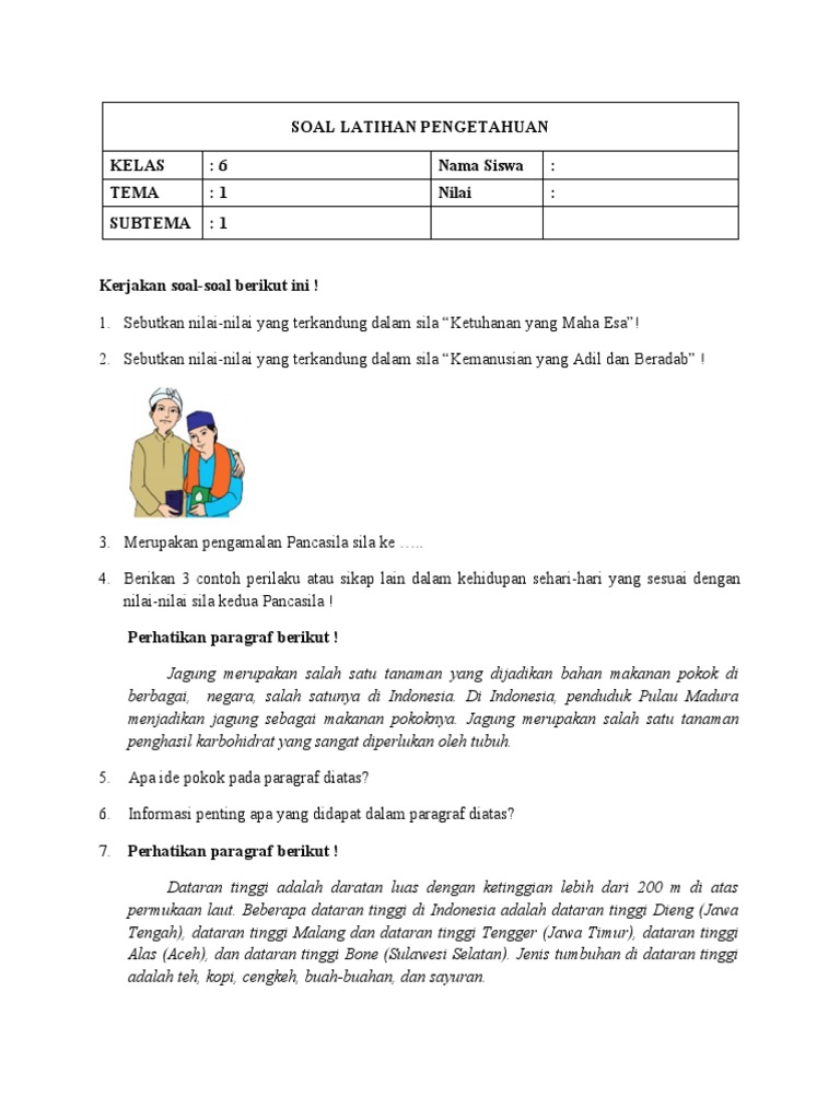 Soal Ph Tema 1 Sub 1 Pdf