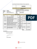 Invoice: Maintenance, Troubleshooting & General Overhaul Freelance Heavy Equipment