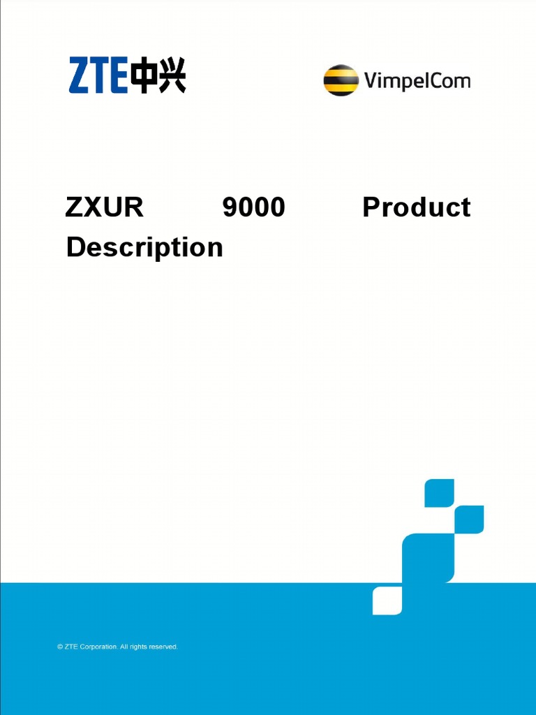 Zxur 9000 Product Description | PDF | Asynchronous Transfer