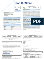 FICHAS TÉCNICAS Desinfeccion