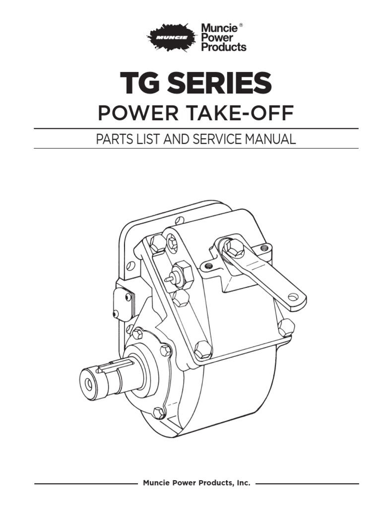TG Series Power TakeOff PDF Machines Manufactured Goods