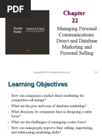 Managing Personal Communications: Direct and Database Marketing and Personal Selling