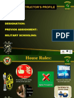 Instructor'S Profile: Name: Designation: Previos Assignment: Military Schooling